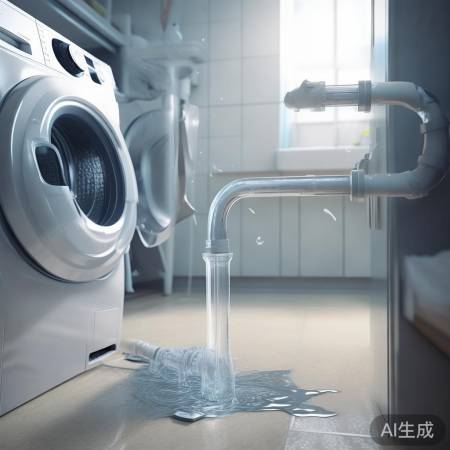 洗衣机进热水，原因：水管松动。