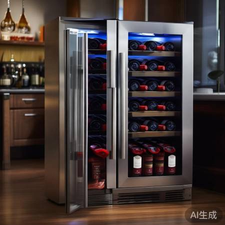 红酒柜温控展示多功能