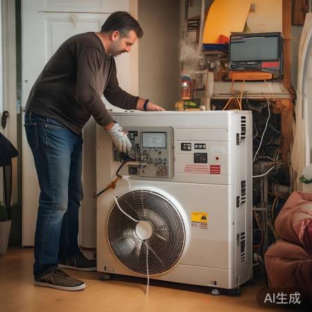 安全使用空气能，远离易燃，儿童