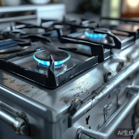 不锈钢燃气灶，耐用抗锈，清洁费