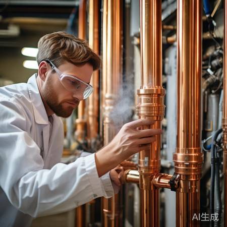 铜管连接检查，无泄漏启空调