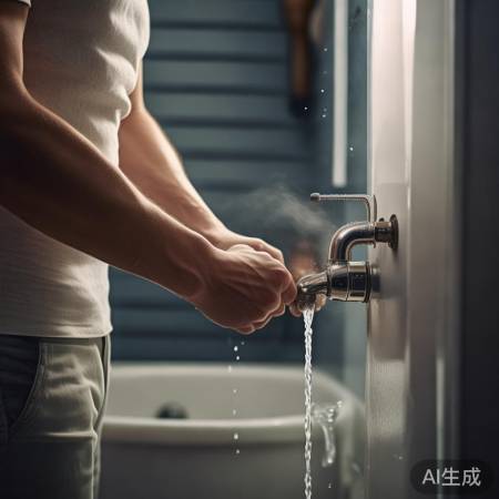 热水阀开启，排空空气防噪音