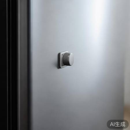 冰箱内寻温控旋钮，调温数字显。