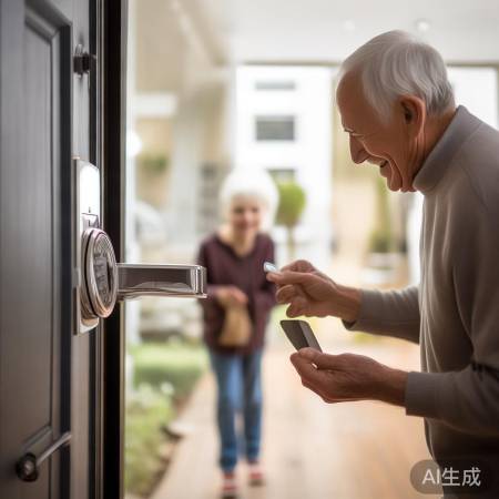 智能锁卡片解锁，便捷老人儿童。