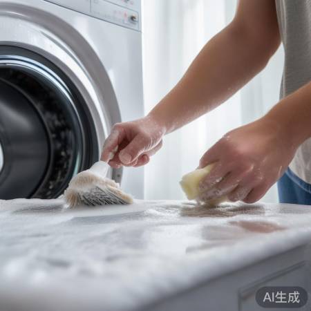 洗衣机清洁，轻柔擦拭内壁。