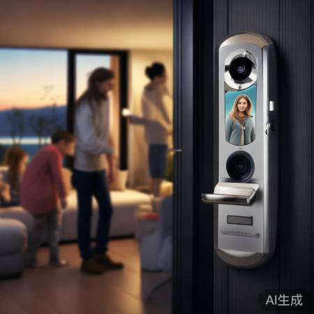 家用指纹锁，高监控，安全高大上