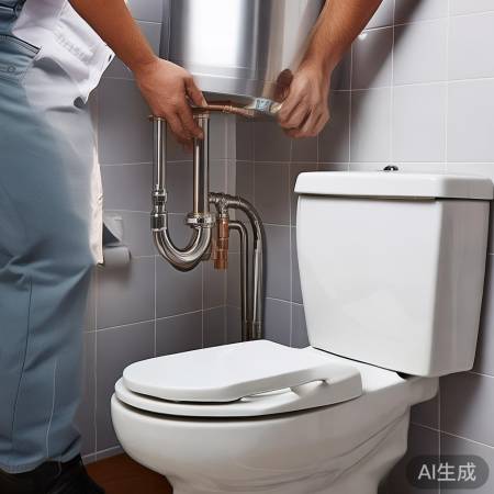 安装水箱，稳固放置马桶上方