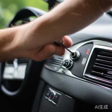 启动空调，钥匙点火开关。