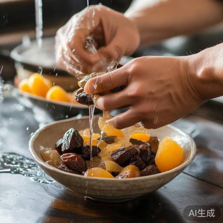 “清水洗净，消毒柜除菌”