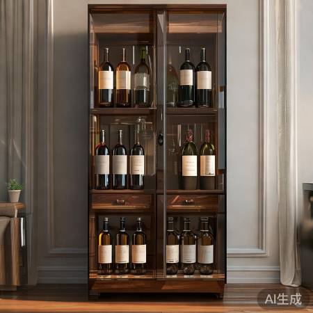 红酒吧台酒柜，美酒随时享，空间