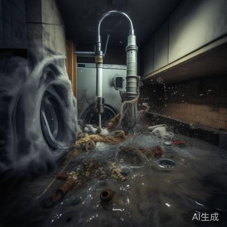 排水管堵塞致洗衣机嗡嗡，定期清