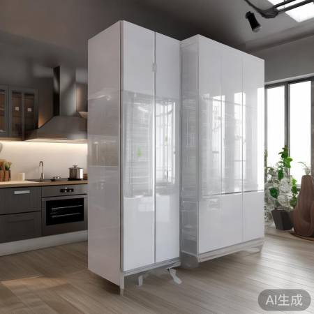 消毒柜尺寸重，安装固定要小心。