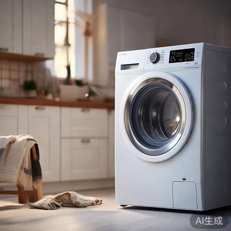 洗衣机容量适中，满足家庭需求