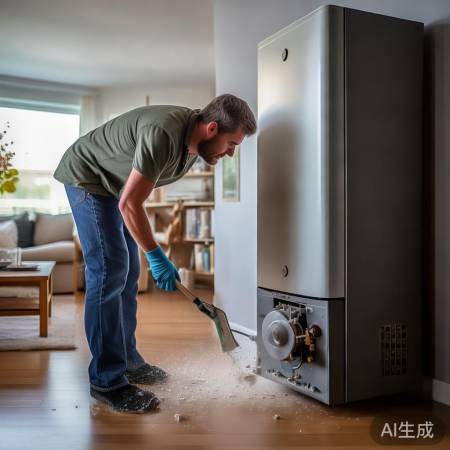 壁挂炉环境整洁，防杂物卡气压阀