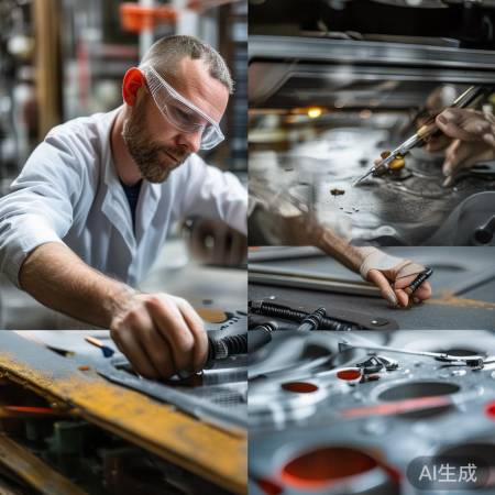 小心拆螺丝，取出油烟机轴承。