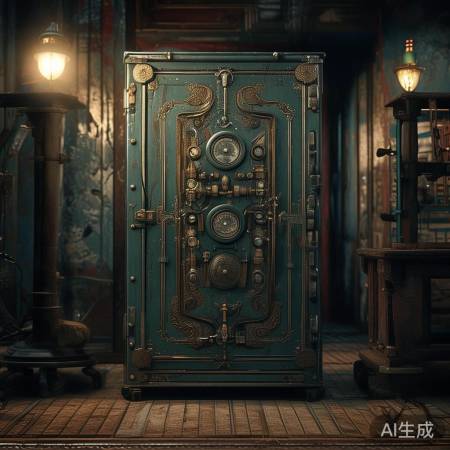 19世纪末机械保险柜，密码固定