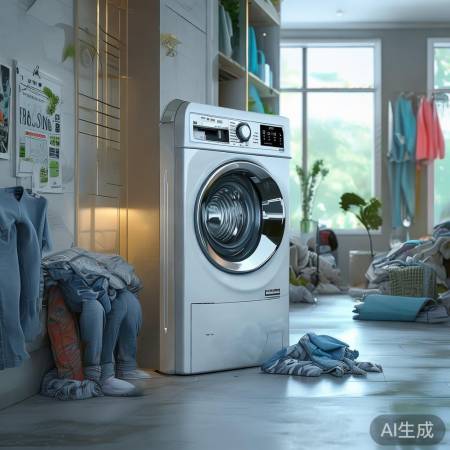 智能洗衣机，节能环保，轻松洗衣