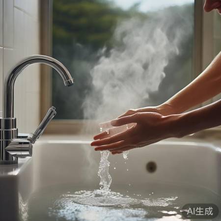 预热完成，热水可手摸使用。