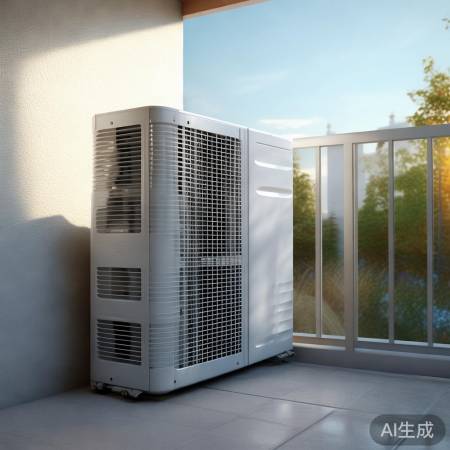 阳台放热水器，通风避晒。