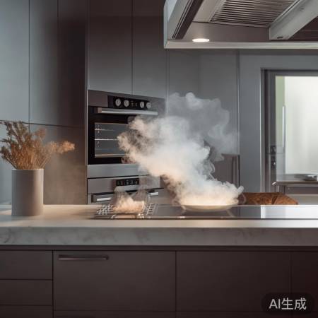 美的油烟机静音吸烟，烹饪无干扰